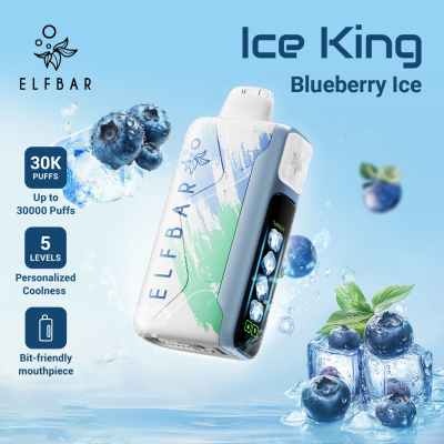 Электронная сигарета Elf Bar Ice King Blueberry Ice (Черника Лед) 5% 30000 затяжек