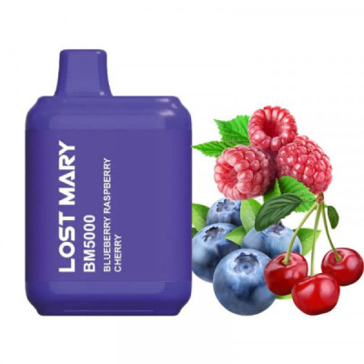 Электронная сигарета Lost Mary BM5000 Blueberry Raspberry Cherry (Черника Малина Вишня) 2% 5000 затяжек