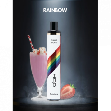 Электронная сигарета HQD Cuvie Plus Rainbow (Клубничный милкшейк) 2% 1200 затяжек