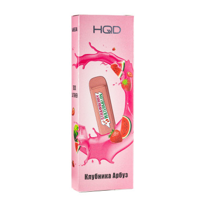 Электронная сигарета HQD Mega Strawberry Watermelon (Клубника Арбуз) 2% 1800 затяжек