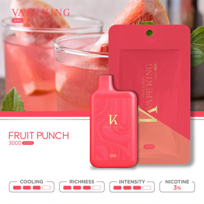 Электронная сигарета VAPEKING Zero Fruit Punch (Фруктовый Пунш) 3% 3000 затяжек