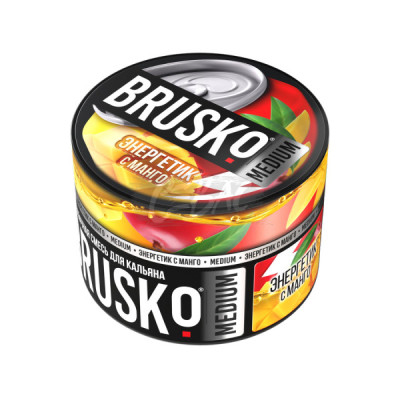 Табак для кальяна BRUSKO Medium Энергетик с манго 50гр