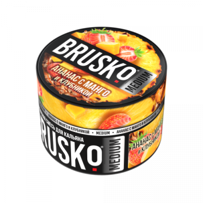 Табак для кальяна Brusko Medium Ананас с манго и клубникой 50 г