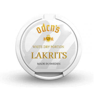 Снюс Oden's Lakrits White Dry Portion 10gr/9 mg/g