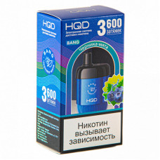 Электронная сигарета HQD Bang Blueberry Mint (Черника Мята) 2% 3600 затяжек