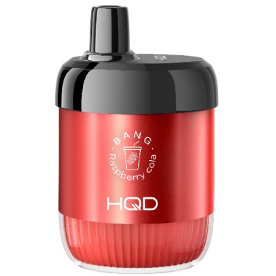 Электронная сигарета HQD Bang Raspberry Cola (Кола Малина) 2% 3600 затяжек