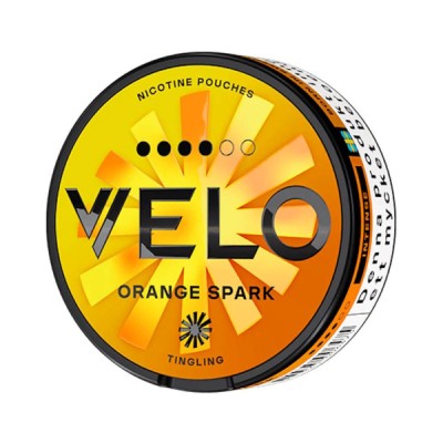 Снюс VELO Orange Spark 14 г 10.9 мг/г (яркий апельсин, безтабачный, тонкий)
