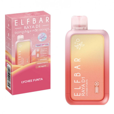 Электронная сигарета Elf Bar RAYA D1 Lychee Funta (Фанта Личи) 3% 10000 затяжек