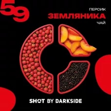 Табак для кальяна Darkside Shot 59 (Земляника Персик Чай) 25 г Табак для кальяна Darkside Shot 59 (Земляника Персик Чай) 25 г